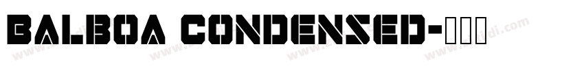 Balboa Condensed字体转换